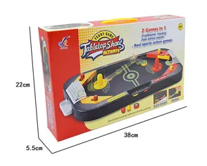 Jeu de sport de table 2 en 1 mini hockey et football jouet pour divertissement de bureau d'enfants