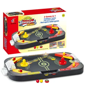 Jeu De Bataille De Table De Hockey Sur Glace Et De Football Double Mini Sport Interactif Éducatif Pour Enfants