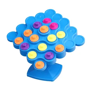 Jeu d'équilibre arbre à empiler pour enfants, chevilles colorées jeu de puzzle.