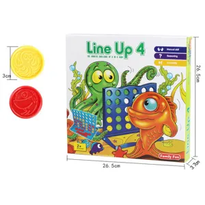Gioco da tavolo 4 in fila interattivo per famiglie giocattolo puzzle da scrivania