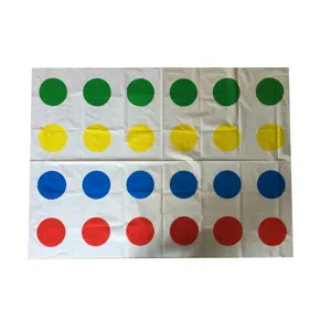 Twister game mat, colorful dots floor game, party interactive balance game for kids and adults.
