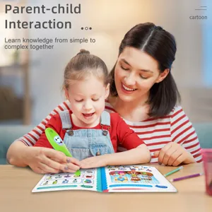 Lápiz lector parlante en inglés interactivo para niños, set de juguetes educativos.
