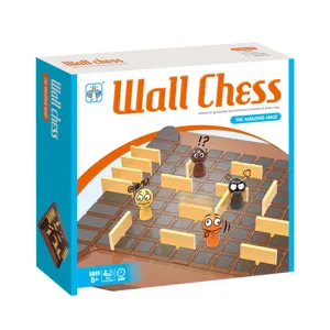 Juego de mesa de estrategia de ajedrez de pared de madera para niños laberinto interactivo
