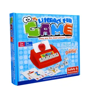Kids literacy fun game toy, preschool learning spelling puzzle toy for educational early development.