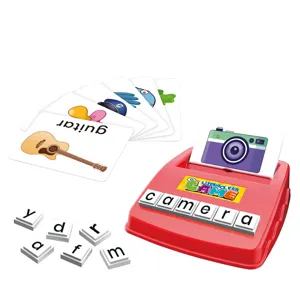 Kids English learning toy spelling card machine literacy game interactive desktop toy for early education