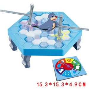 Detailed view of the ice breaking table game toy, funny kids interactive puzzle toy.