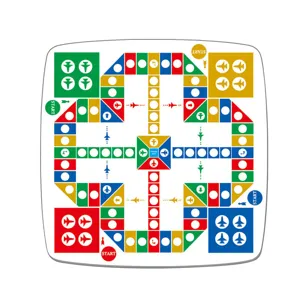 Juego de mesa ludo clasico ajedrecistico aeroplanos juguete colorido vista detallada