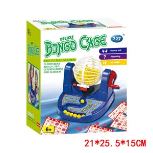 Deluxe bingo kooi spelset voor familie-interactie, educatief bureauspeelgoed voor kinderen.