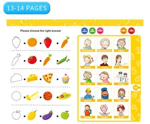 Kids English talking book electronic learning machine early education toy with sound pen.