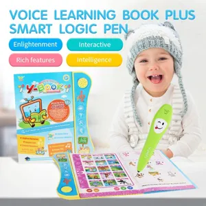 Kids Electronic Reading Book With Smart Logic Pen English Learning Machine Early Education Toy Interactive Sound Book Gift