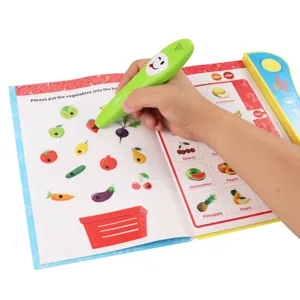 Kids electronic reading book with talking pen, early educational learning toy for kids.