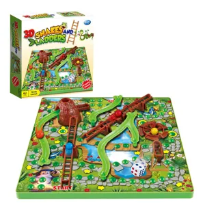 Gioco da Tavolo 3D Serpenti e Scale Creativo per Bambini Educativo Genitore Figlio Interattivo Giocattolo Stereoscopico Fai da Te Scatola Colore