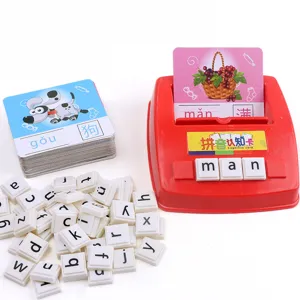 Machine d'apprentissage Pinyin jouet educatif cartes cognitives blocs de lettres jeu