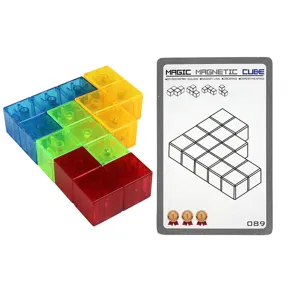 Mini cubo magnético puzzle niños bloques transparentes SOMA juguete educativo de aprendizaje principal
