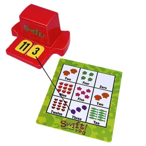 Jeu de bingo de comptage de maths pour enfants jouet éducatif avec distributeur rouge