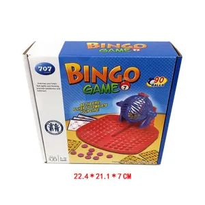 Jeu de loto Bingo avec tambour, boules numerotees et cartes pour divertissement familial
