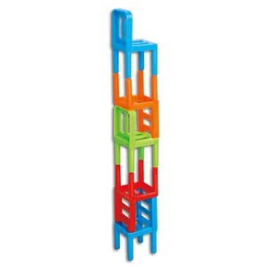 Mini chaises empilables jeu d'équilibre bureau parent-enfant ensemble en plastique.
