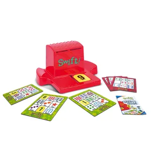 Jeu de Bingo Numérique Éducatif pour Enfants avec Machine Rouge et Cartes de Jeu