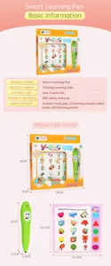 Stylo d'apprentissage intelligent ducation prcoce jouet bilingue avec cartes recto verso