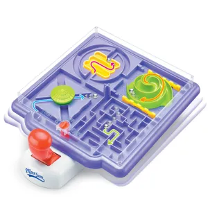 Gioco da tavolo labirinto 4 in 1 per bambini con joystick rosso e sfere, giocattolo.