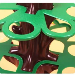 Juego de mesa mono trepador niños tronco de árbol de plástico y partes de ramas verdes
