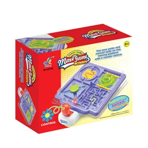 Gioco da tavolo labirinto 4 in 1 per bambini con joystick, divertente giocattolo puzzle.