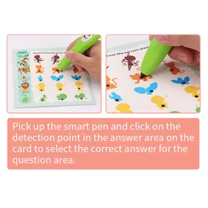 Stylo lecteur intelligent pour enfants avec cartes d'animaux jouet d'apprentissage éducatif