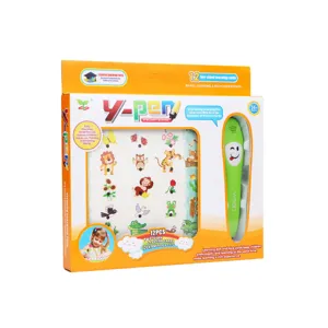 Stylo lecteur interactif intelligent pour enfants avec cartes éducatives recto verso set.
