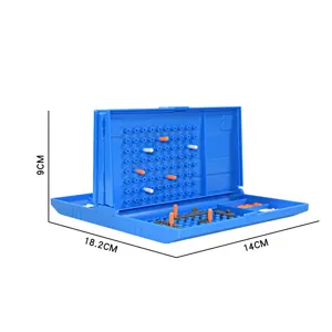 Jeu de société de stratégie logique pliable portable, mini jouet interactif à deux joueurs, 18cm