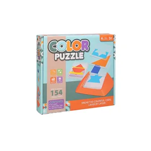 Children color puzzle educational stacking game spatial thinking toy 154 challenges box