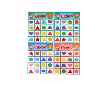 Cartes de bingo de formes et de couleurs pour enfants jouet educatif d'apprentissage