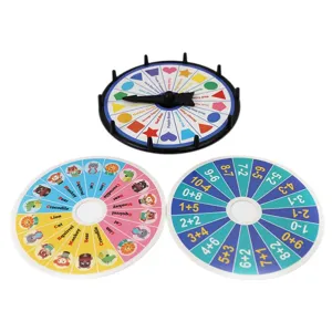 Jouet éducatif tournant pour enfants avec cartes d'animaux, de formes et de maths pour l'école