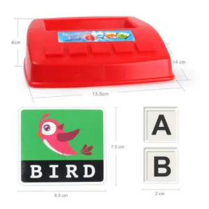 Kinder Englisch Lernmaschine Spielzeug mit Wortkarten und Buchstaben Rechtschreibung Kacheln.