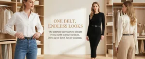 Elegant women's slim leather belt with a chic silver square buckle for versatile styling.
