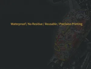 Detailed view of waterproof vinyl graffiti stickers featuring viking designs for versatile decoration.