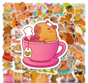 Cute capybara waterproof stickers pack for luggage laptop phone case decorative decals