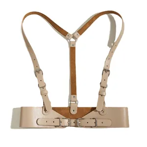 Cintura imbracatura in pelle punk da donna corsetto alla moda cinghie regolabili accessorio vita
