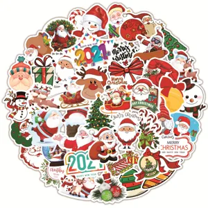 Navidad pegatinas impermeables de dibujos animados graffiti para casco portátil vaso