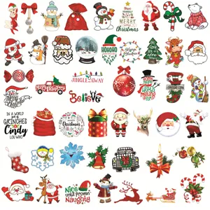 100pcs Christmas Santa Claus stickers collection for helmet laptop water bottle decal