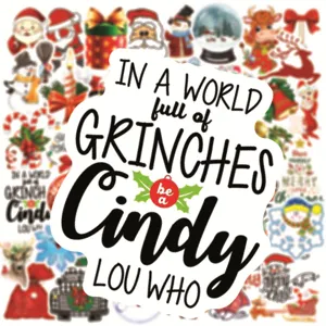 Christmas graffiti stickers pack, waterproof vinyl decals for laptop water bottle helmet skateboard.