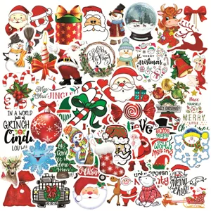 Christmas Santa Claus Theme Graffiti Stickers Waterproof Vinyl Decals For Helmet Computer Water Bottle Laptop
