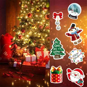 Christmas stickers waterproof decal pack for laptop helmet water bottle holiday decor 100pcs.