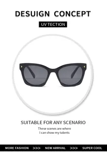 Stylish black square sunglasses with UV protection, classic fashion eyewear for women.