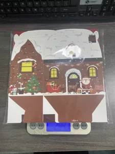 Weihnachts Kekse Süßigkeiten Geschenkbox Verpackung festliche Papier Haus Behälter Party Zubehör