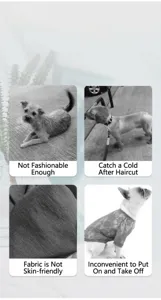 Gemütliche warme Haustierkleidung für kleine Hunde und Katzen, weiches Stoffdesign für den Winter.