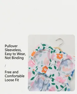 Blumiges kleiner Hund Prinzessin Kleid Detail, ärmellose Druckknopf Haustierbekleidung für Katzen.