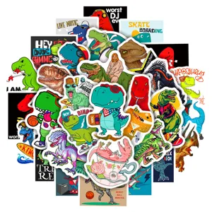 Cute dinosaur waterproof graffiti stickers pack for laptop bicycle skateboard decor 50pcs