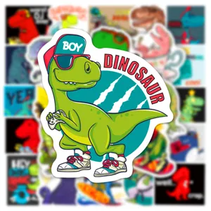 Cute cartoon dinosaur graffiti sticker waterproof vinyl decal for laptop and skateboard