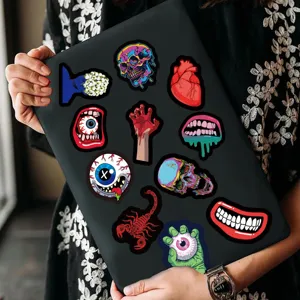 100 Stk. Horror Totenkopf Graffiti Aufkleber wasserdichte Vinyl Sticker fur Laptop Skateboard