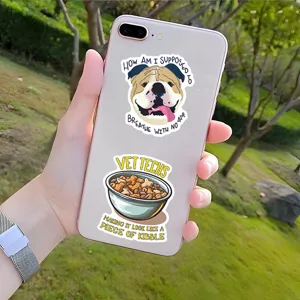 Waterproof decorative cartoon animal stickers for phone case, water bottle, and laptop decoration.